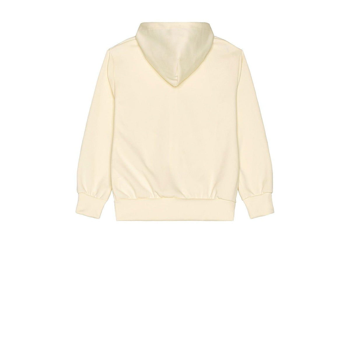 Comme des Garcons PLAY Zip Poly Hoodie With Red Emblem Ivory - Im Your Wardrobe