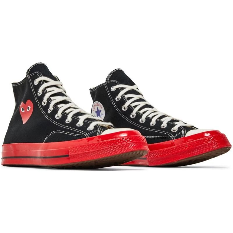 Converse Chuck Taylor All Star 70 Hi Comme des Garcons PLAY Black Red Midsole - Im Your Wardrobe