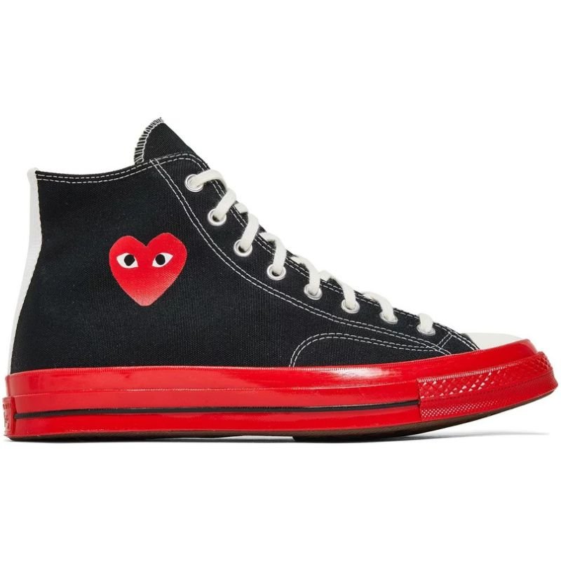 Converse Chuck Taylor All Star 70 Hi Comme des Garcons PLAY Black Red Midsole - Im Your Wardrobe