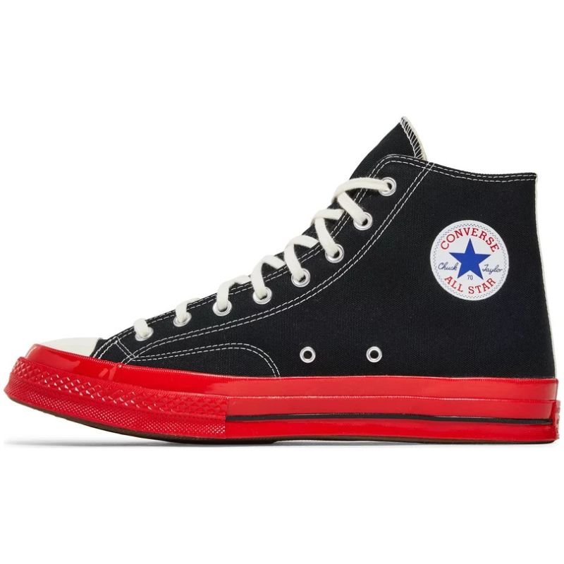 Converse Chuck Taylor All Star 70 Hi Comme des Garcons PLAY Black Red Midsole - Im Your Wardrobe