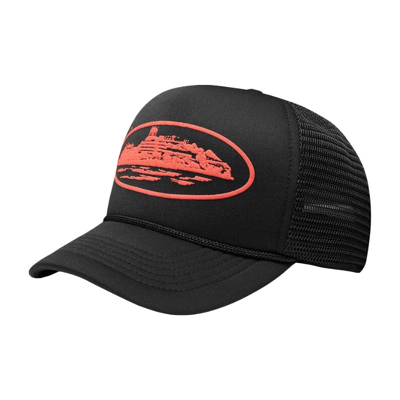 Corteiz - Alcatraz Trucker (Black/Red) - Im Your Wardrobe