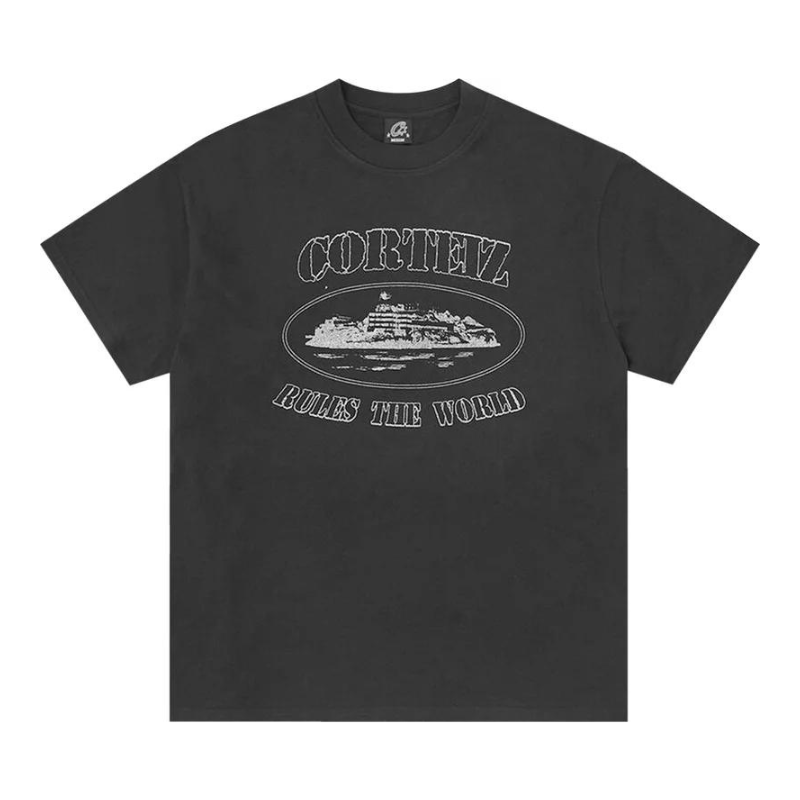 Corteiz Reflective Alcatraz Tee (Triple Black) - Im Your Wardrobe