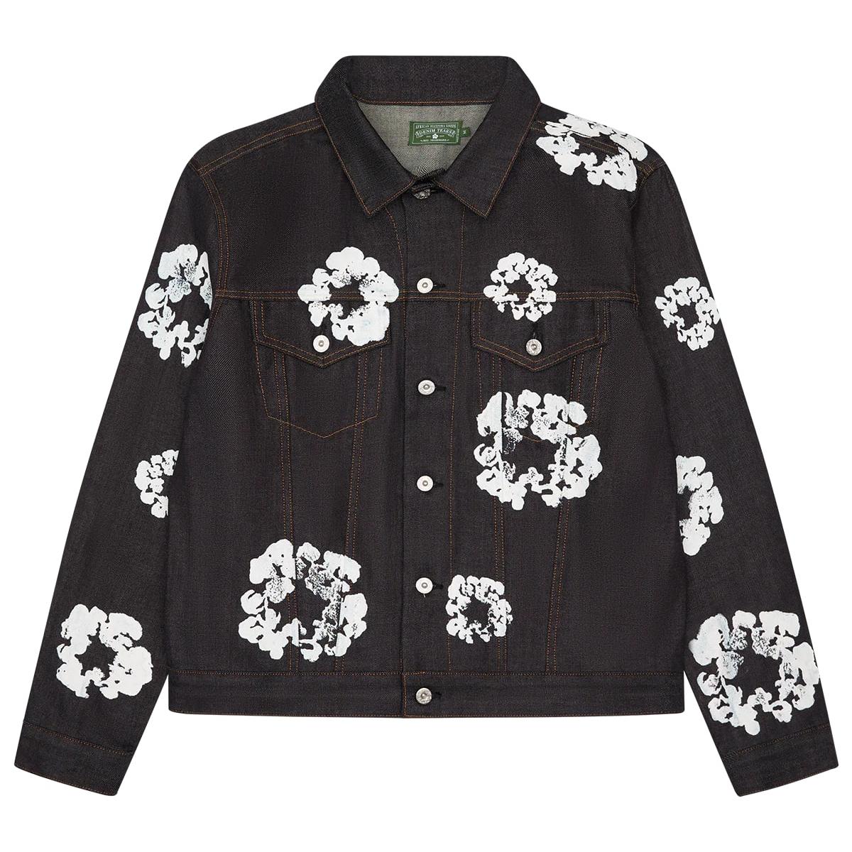 Cotton Wreath Denim Jacket Selvedge - Im Your Wardrobe