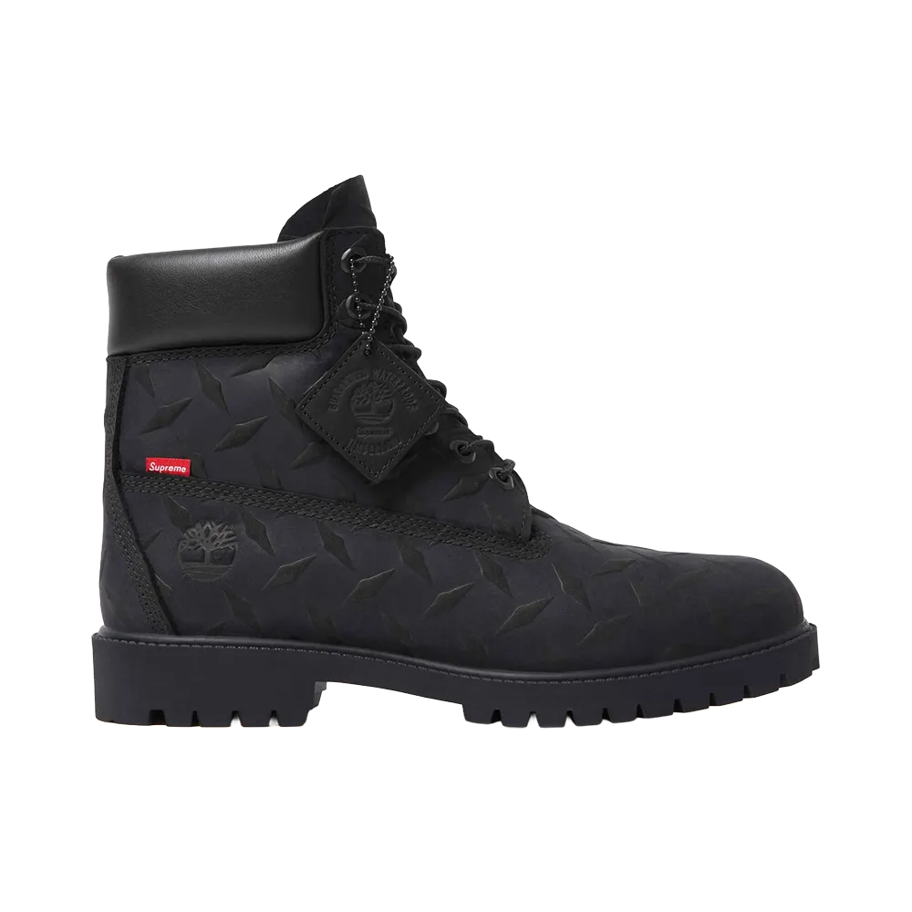 Supreme x Timberland Diamond Plate 6 Inch Boot Black