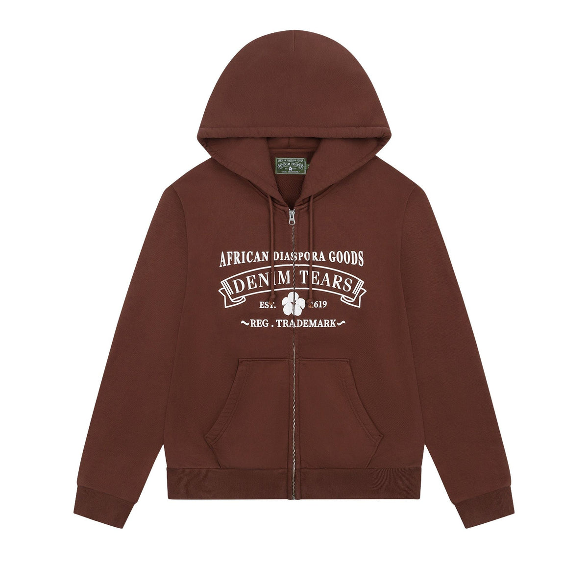 Denim Tears ADG Zip Hoodie Brown - Im Your Wardrobe