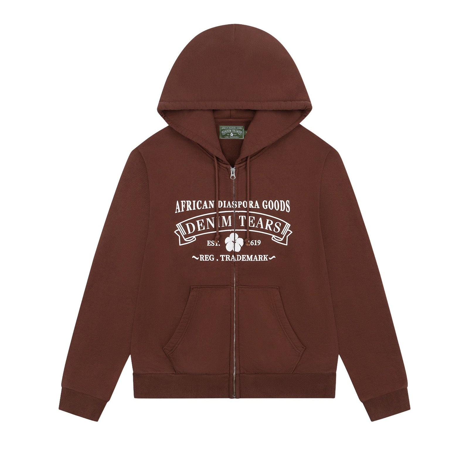 Denim Tears ADG Zip Hoodie Brown - Im Your Wardrobe