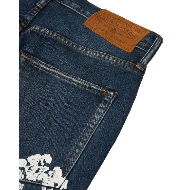 Denim Tears Baggy Cotton Wreath Denim Pant Dark Wash - Im Your Wardrobe