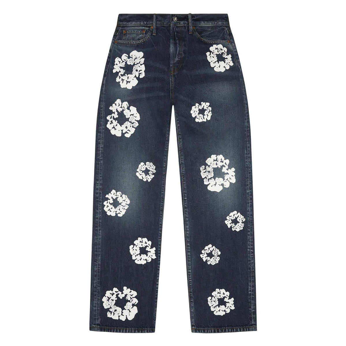 Denim Tears Baggy Cotton Wreath Denim Pant Dark Wash - Im Your Wardrobe