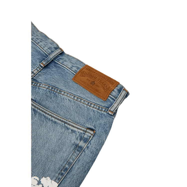 Denim Tears Baggy Cotton Wreath Denim Pant Light Wash - Im Your Wardrobe