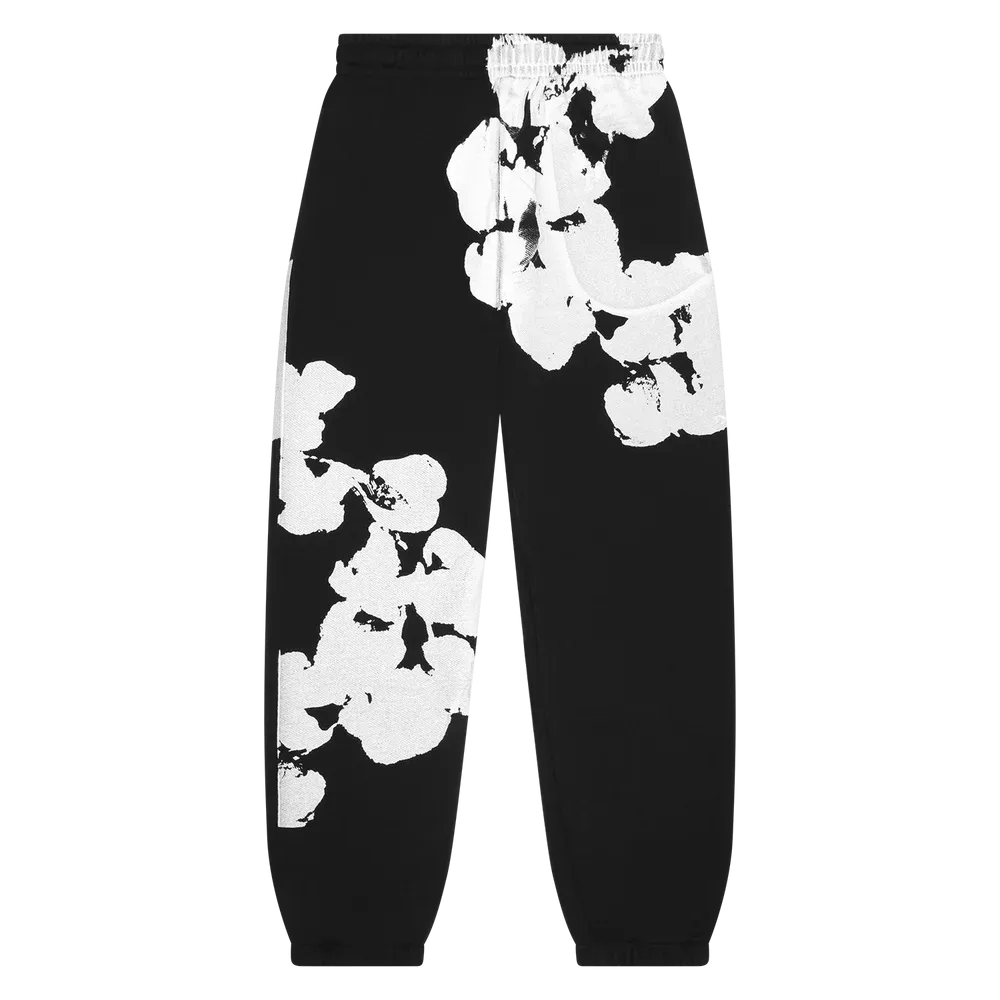 Denim Tears Big Cotton Wreath Sweatpants 'Black' - Im Your Wardrobe