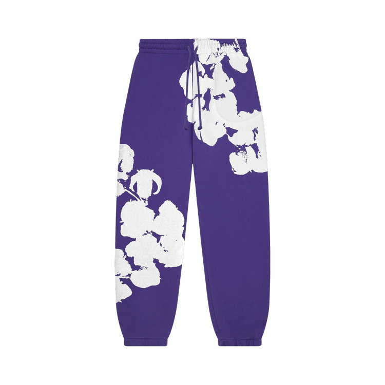 Denim Tears Big Cotton Wreath Sweatpants Purple - Im Your Wardrobe