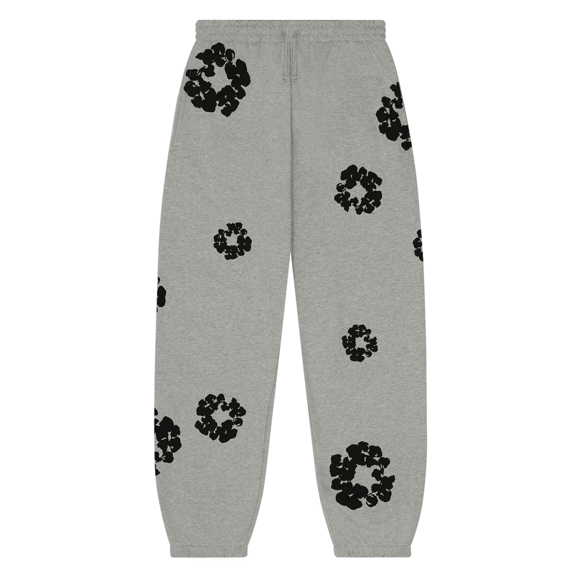Denim Tears Black Cotton Wreath Sweatpants Grey - Im Your Wardrobe