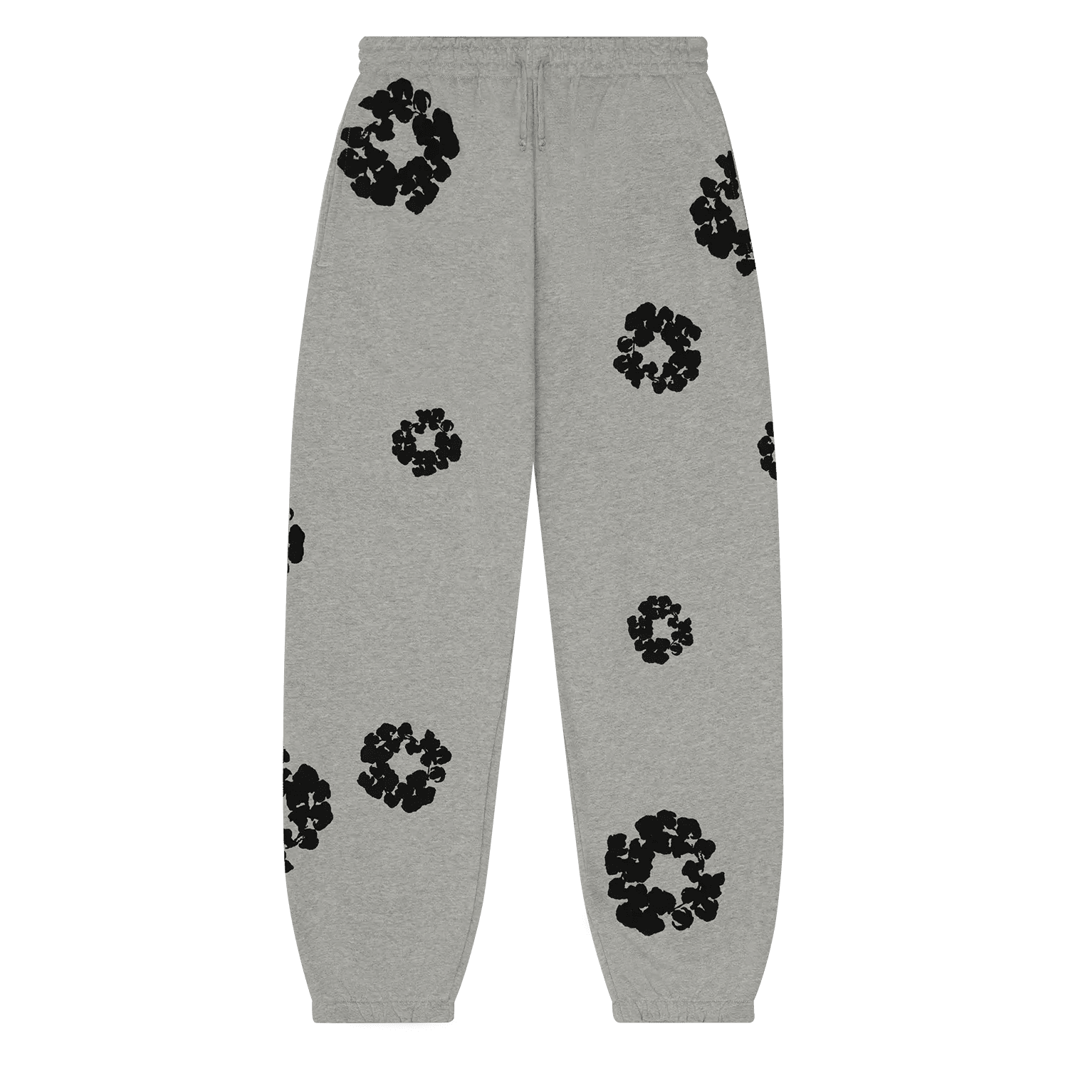 Denim Tears Black Cotton Wreath Sweatpants Grey