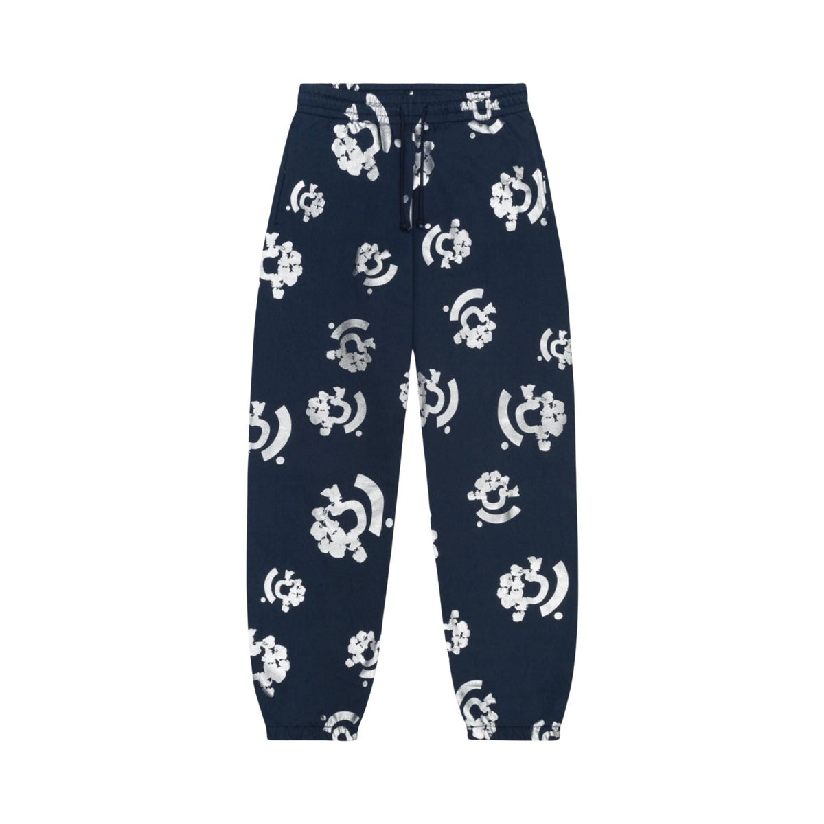 Denim Tears Bstroy Silver Print Sweatpants Blue - Im Your Wardrobe