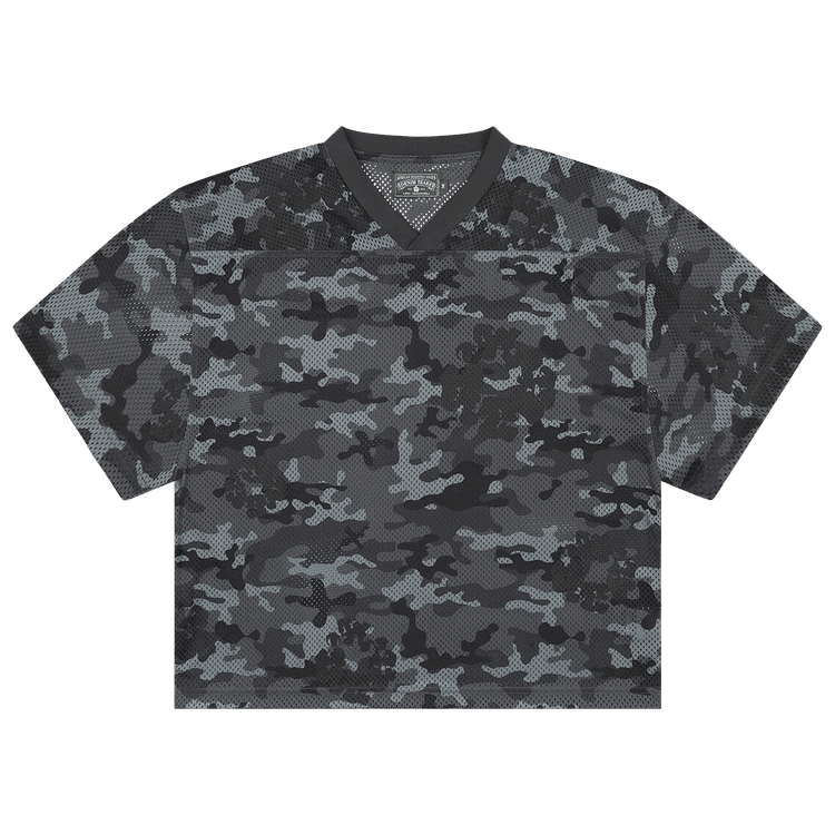 Denim Tears Camo Cotton Wreath Mesh Football Top Black Camo - Im Your Wardrobe