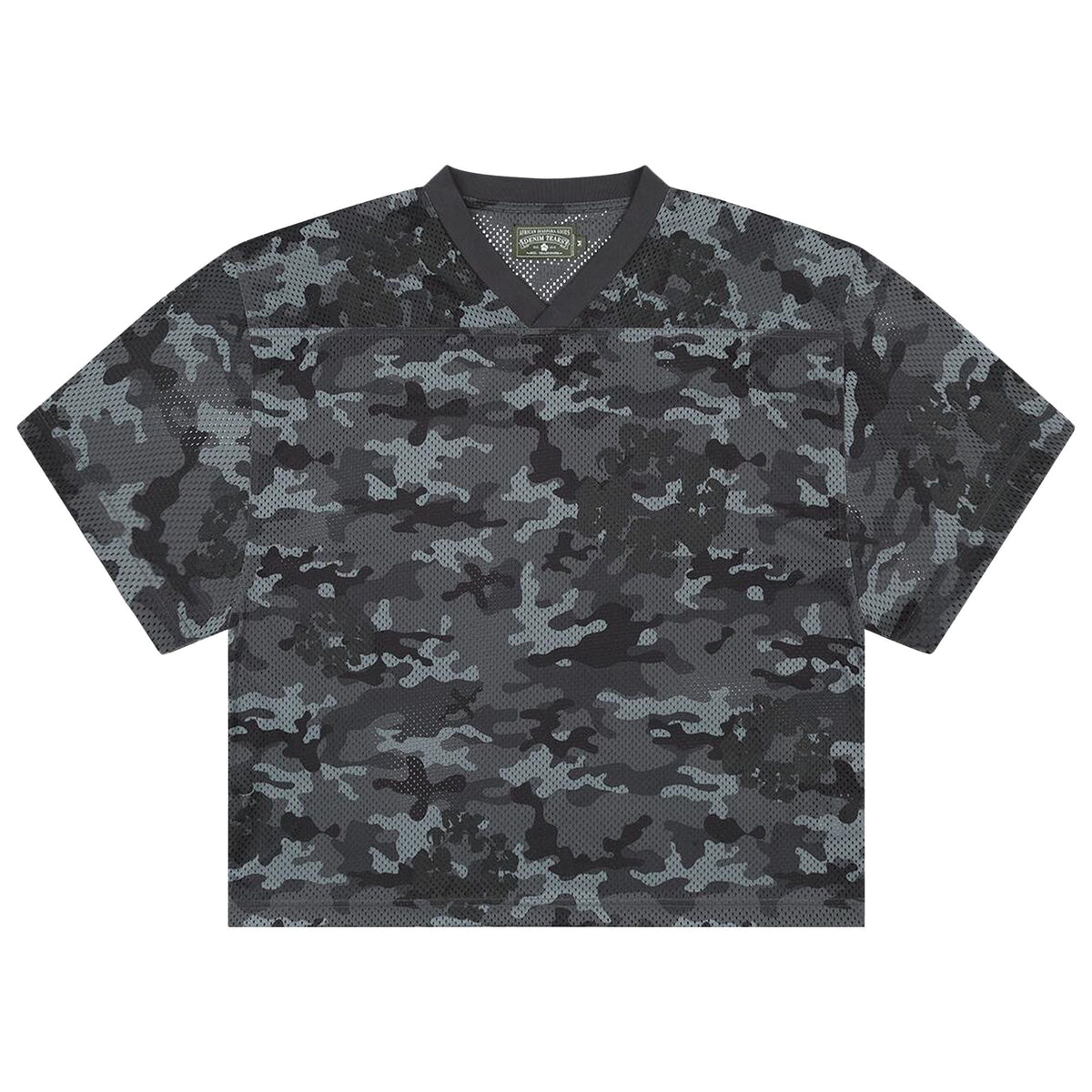 Denim Tears Camo Cotton Wreath Mesh Football Top Black Camo - Im Your Wardrobe