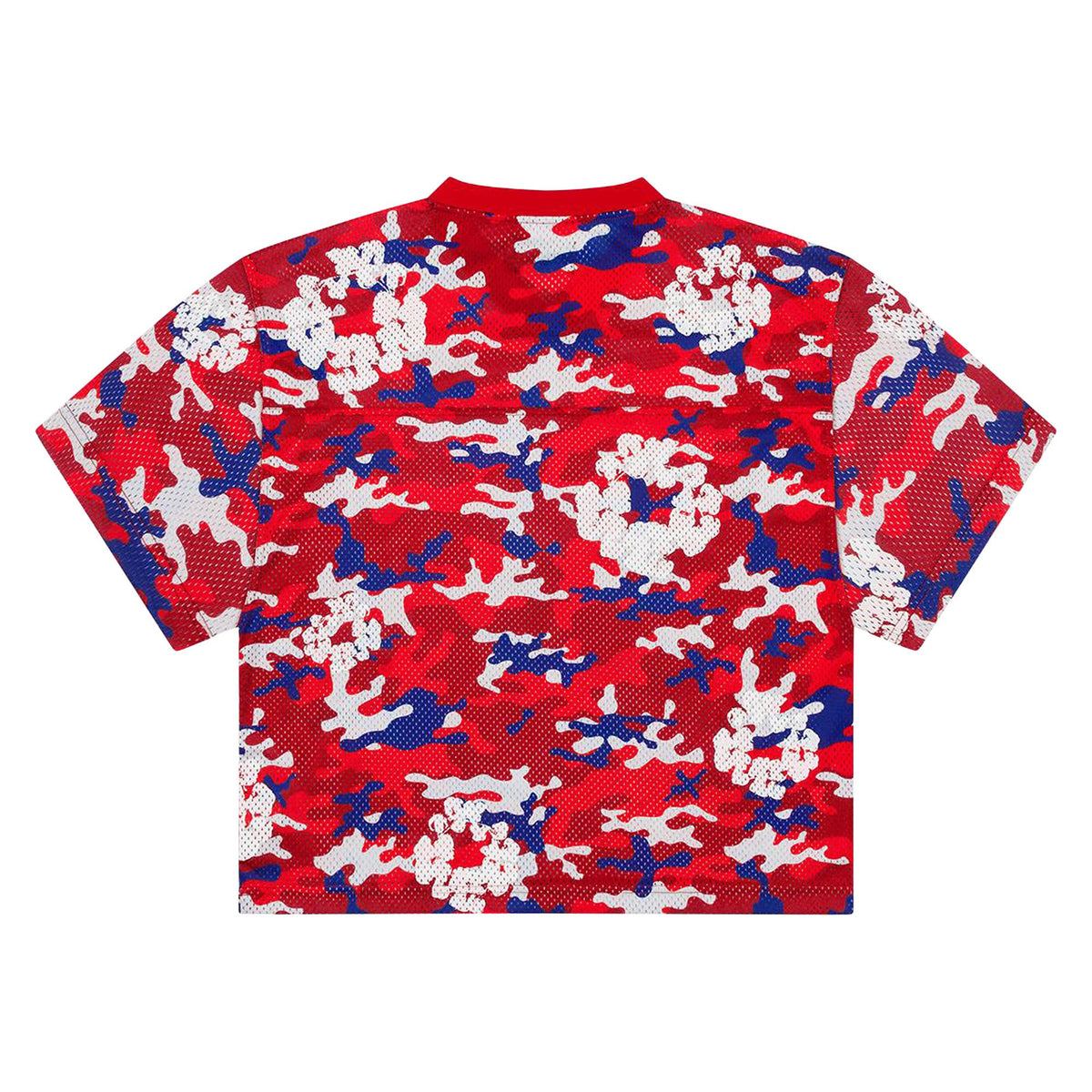 Denim Tears Camo Cotton Wreath Mesh Football Top Red - Im Your Wardrobe