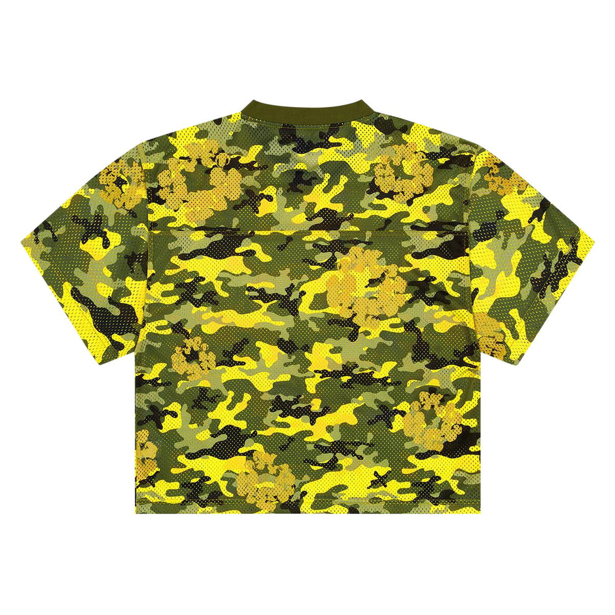 Denim Tears Camo Cotton Wreath Mesh Football Top Yellow - Im Your Wardrobe