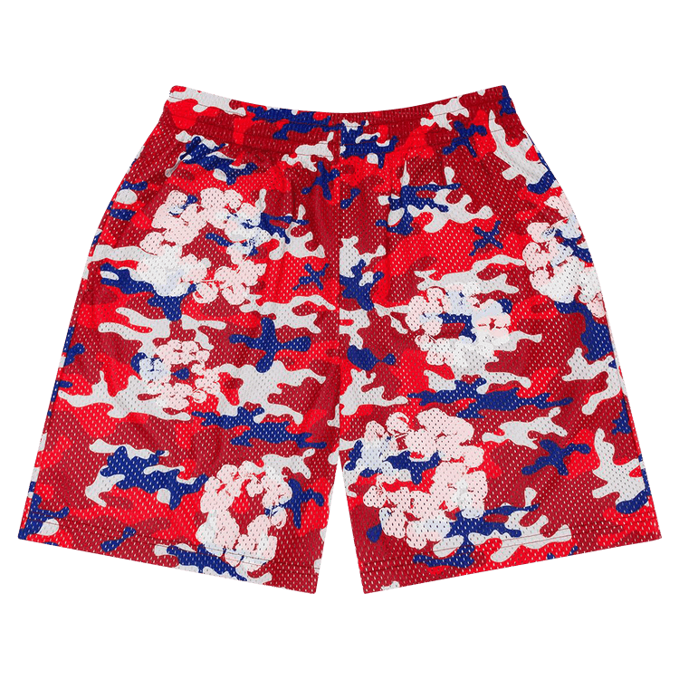 Denim Tears Camo Cotton Wreath Mesh Shorts Red - Im Your Wardrobe