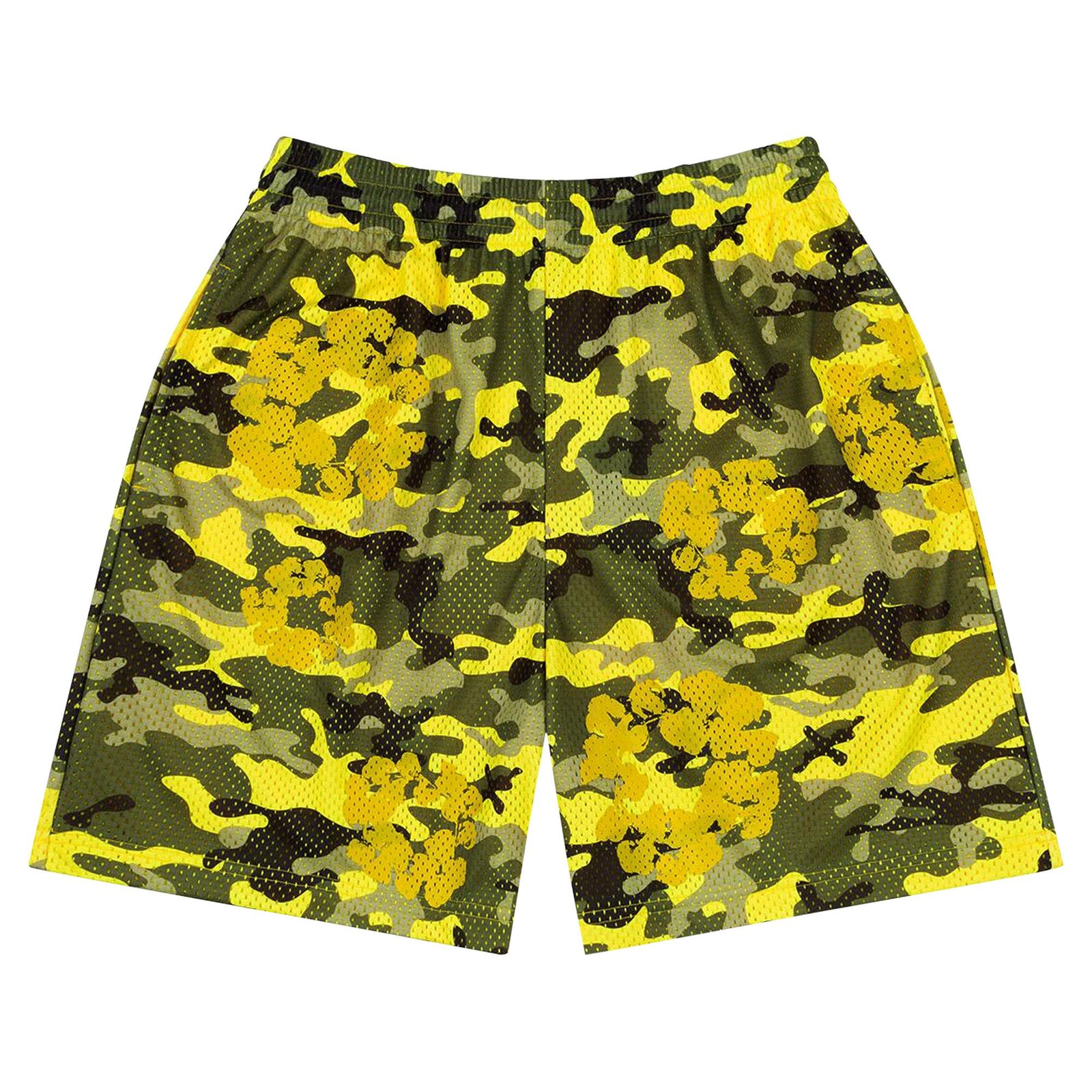 Denim Tears Camo Cotton Wreath Mesh Shorts Yellow - Im Your Wardrobe