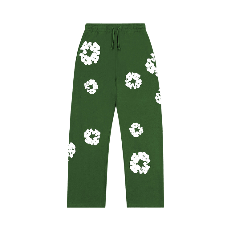 Denim Tears Cotton Wreath Baggy Sweatpants Green - Im Your Wardrobe