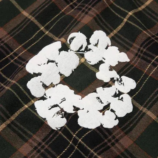 Denim Tears Cotton Wreath Flannel Shirt Green Plaid - Im Your Wardrobe