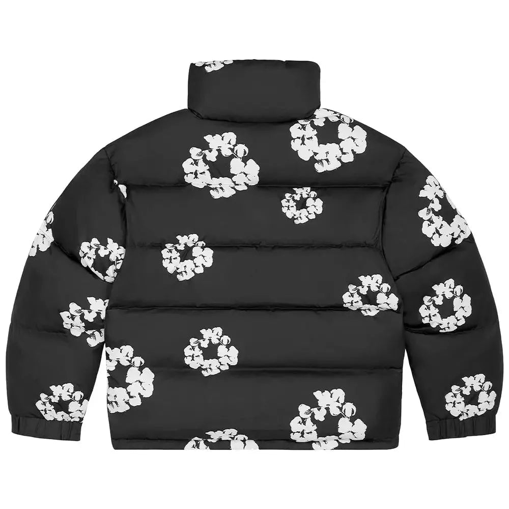 Denim Tears Cotton Wreath Puffer Jacket Black - Im Your Wardrobe