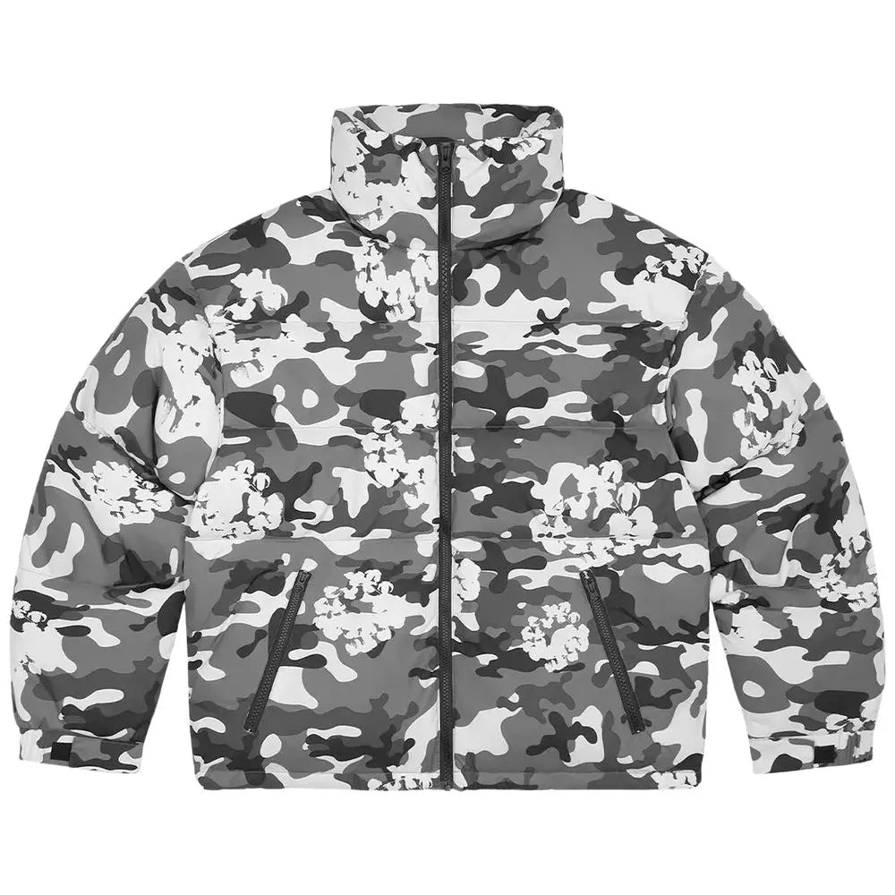Denim Tears Cotton Wreath Puffer Jacket White Camo - Im Your Wardrobe