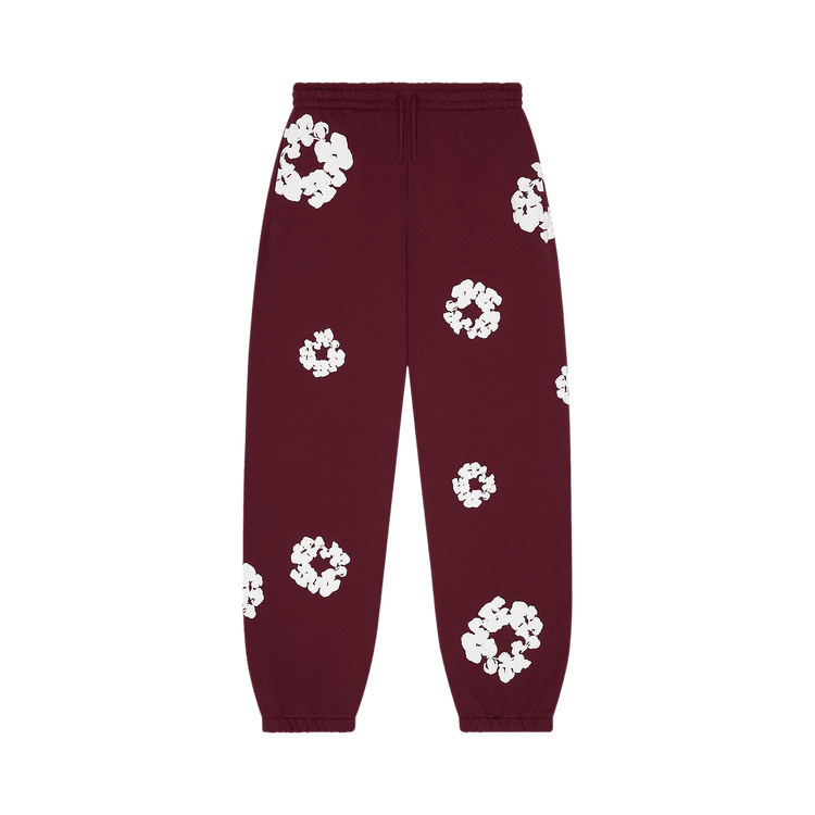 Denim Tears Cotton Wreath Sweatpants Burgundy - Im Your Wardrobe