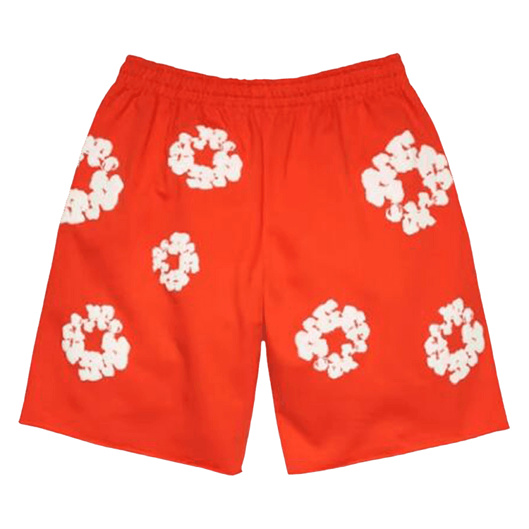 Denim Tears Cotton Wreath Sweatshorts Dark Orange - Im Your Wardrobe