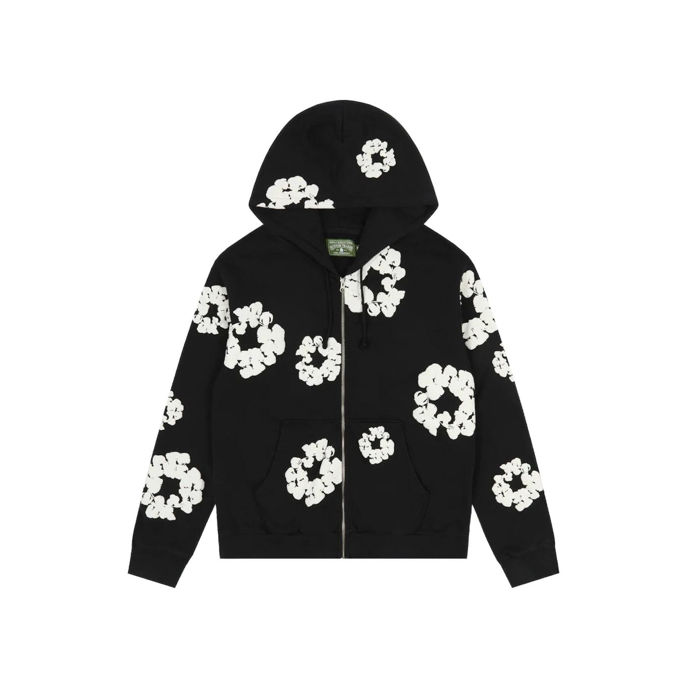 Denim Tears Cotton Wreath Zip Hoodie Black - Im Your Wardrobe