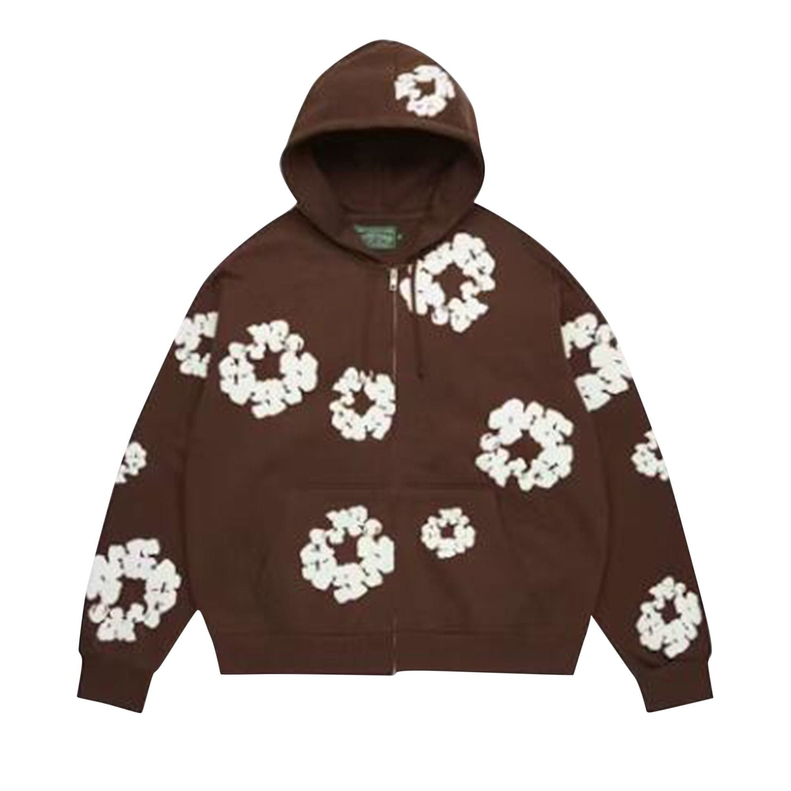 Denim Tears Cotton Wreath Zip Hoodie Dark Brown - Im Your Wardrobe