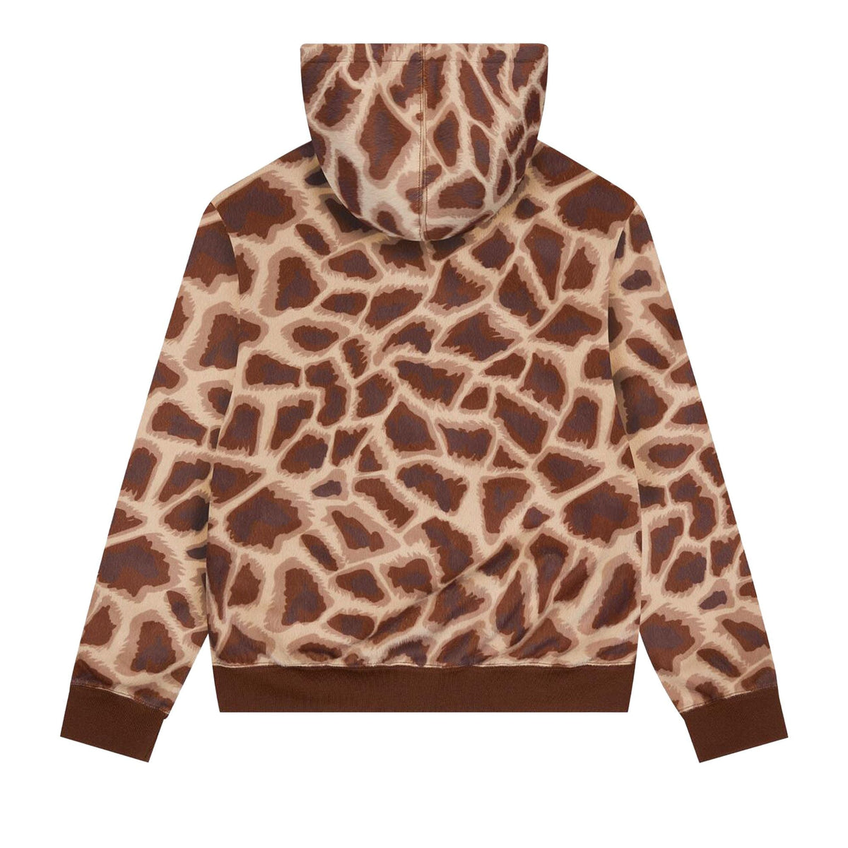 Denim Tears Faux Fur Giraffe Print Hoodie Brown - Im Your Wardrobe