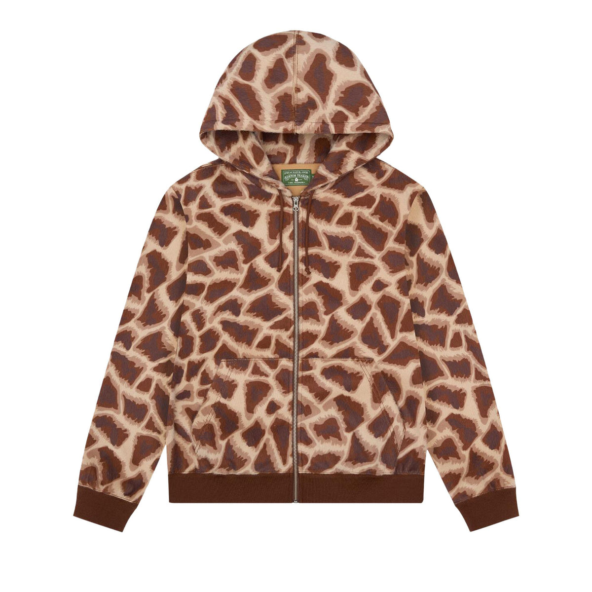 Denim Tears Faux Fur Giraffe Print Hoodie Brown - Im Your Wardrobe