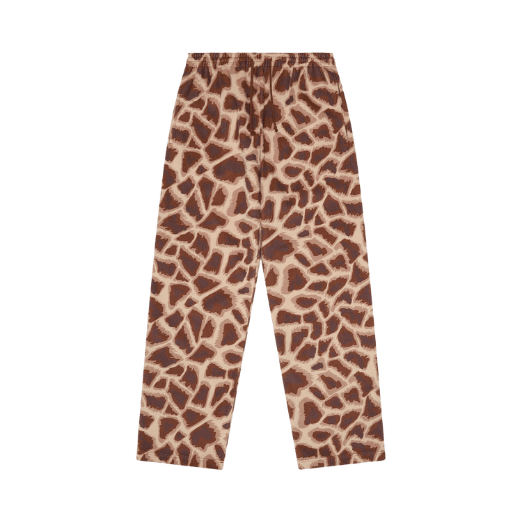 Denim Tears Faux Fur Giraffe Print Sweatpant Brown - Im Your Wardrobe