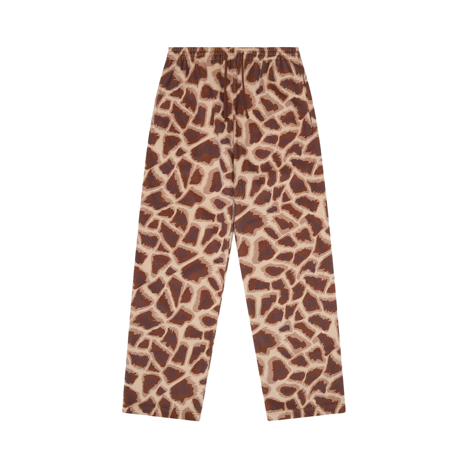 Denim Tears Faux Fur Giraffe Print Sweatpant Brown - Im Your Wardrobe