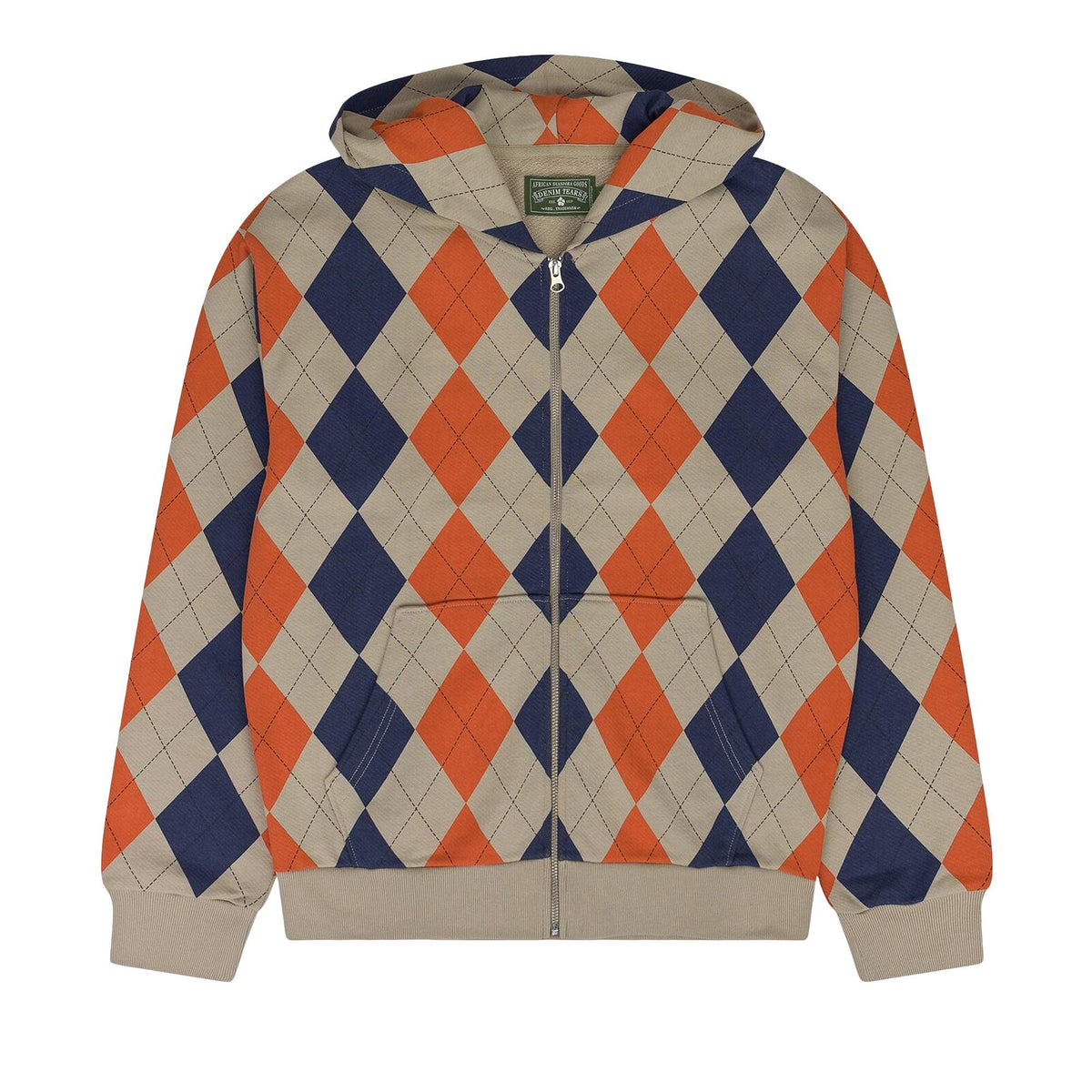 Denim Tears Intarsia Zip Hoodie Beige - Im Your Wardrobe
