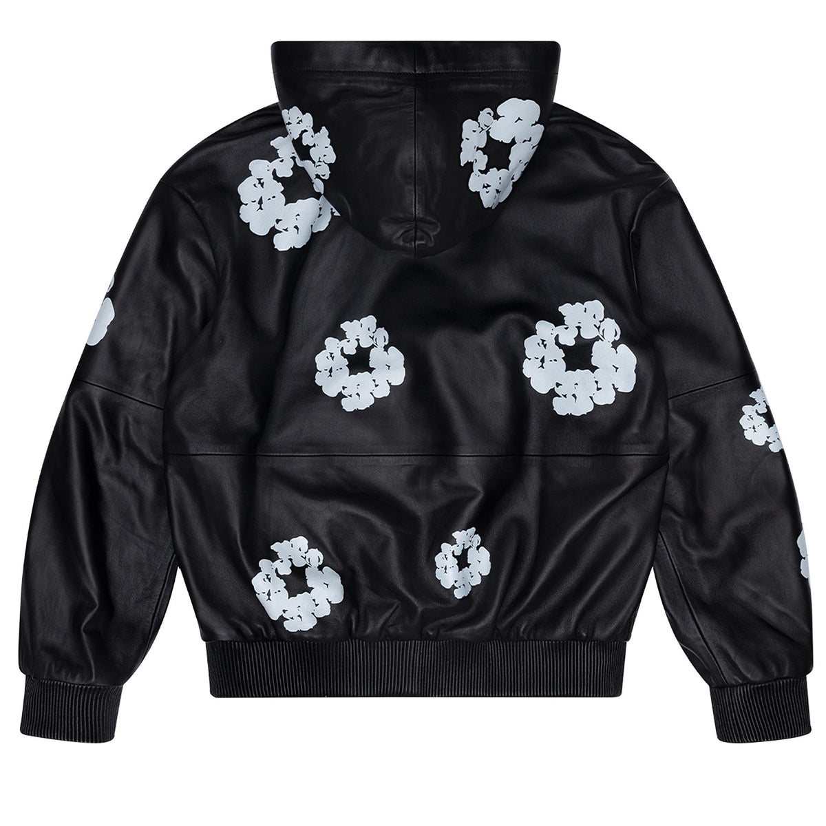 Denim Tears Leather Cotton Wreath Zip Hoodie Black - Im Your Wardrobe