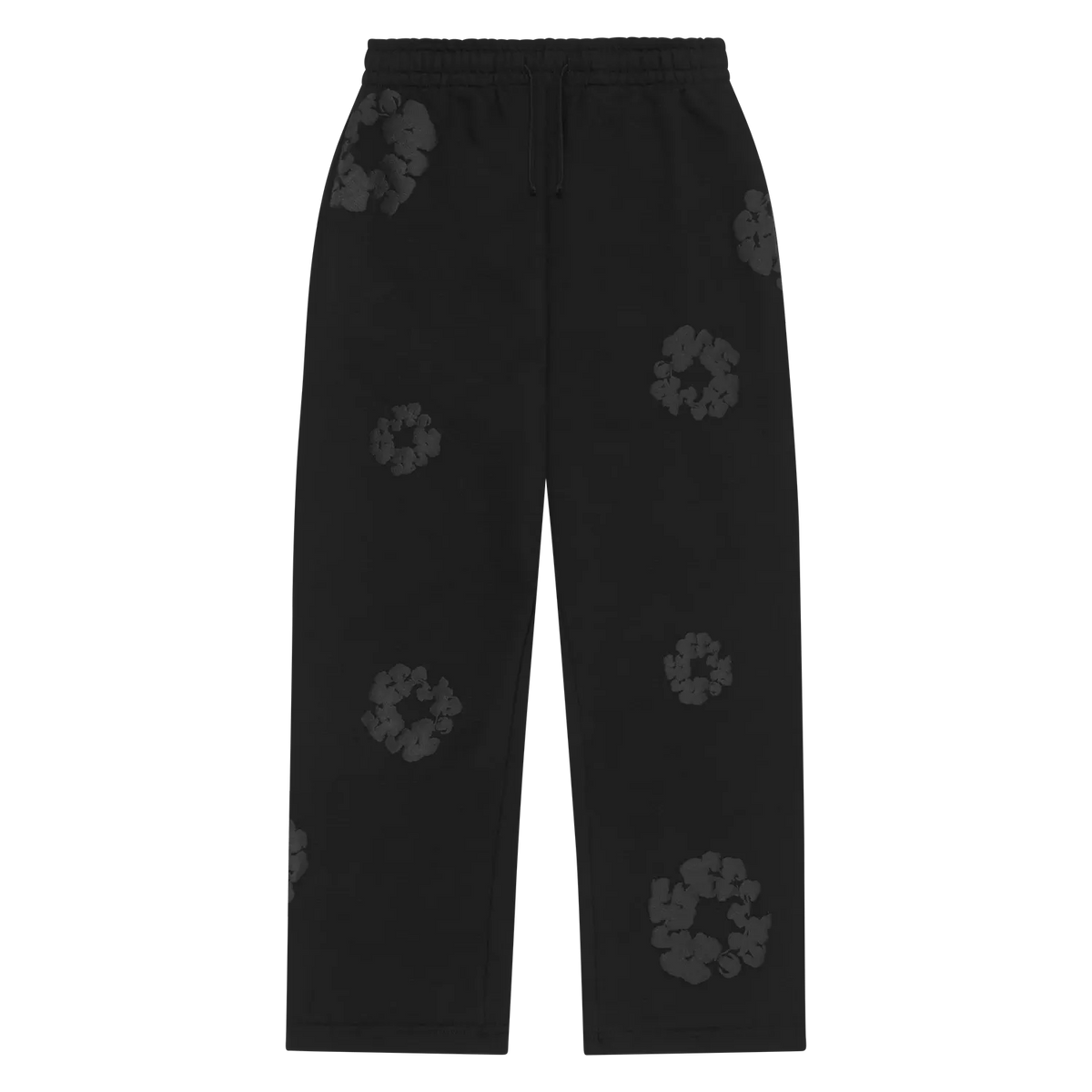 Denim Tears Mono Cotton Wreath Baggy Sweatpants Black - Im Your Wardrobe