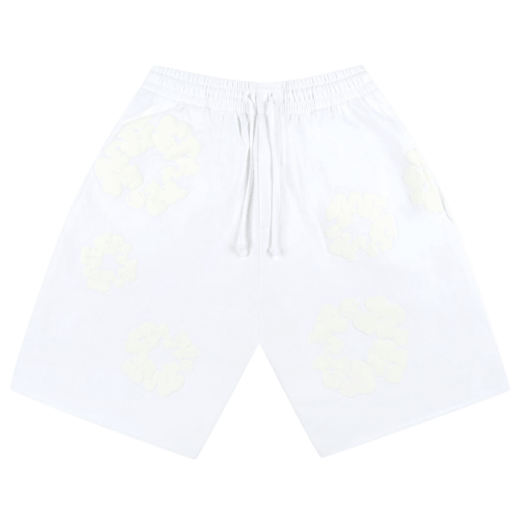 Denim Tears Mono Cotton Wreath Shorts White - Im Your Wardrobe