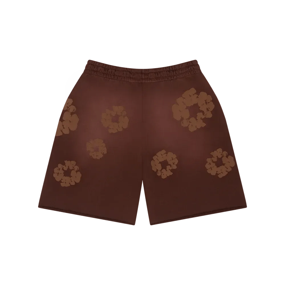 Denim Tears Mono Cotton Wreath Sweat Shorts Brown - Im Your Wardrobe