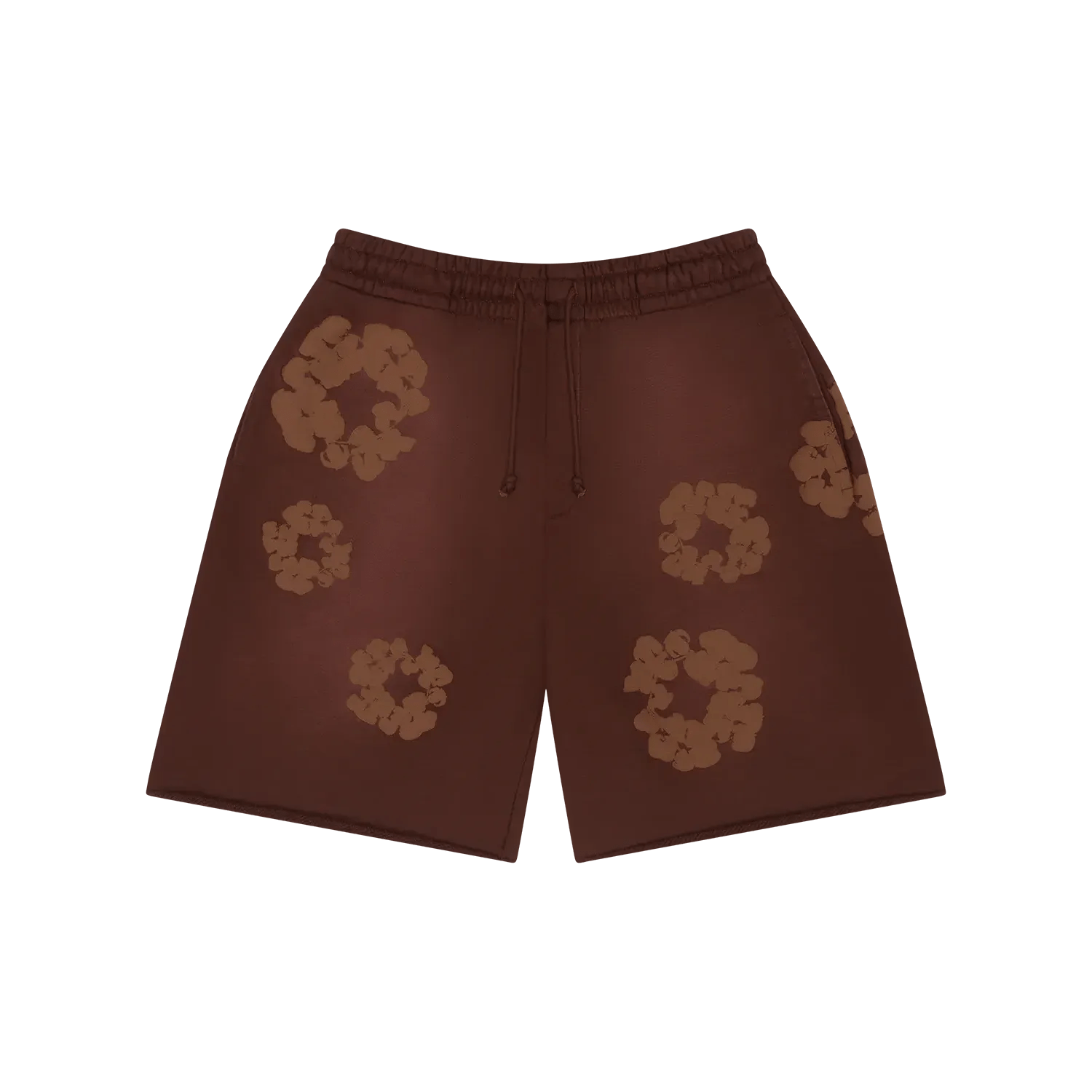 Denim Tears Mono Cotton Wreath Sweat Shorts Brown - Im Your Wardrobe