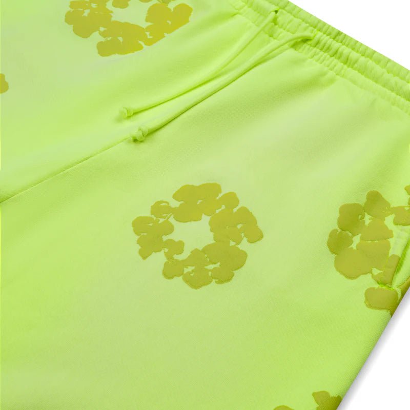 Buy Denim Tears Mono Cotton Wreath Sweat Shorts Neon Green Buy Denim Tears Mono Cotton Wreath Sweat Shorts Neon Green