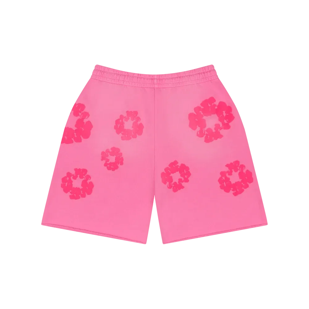 Denim Tears Mono Cotton Wreath Sweat Shorts Pink - Im Your Wardrobe