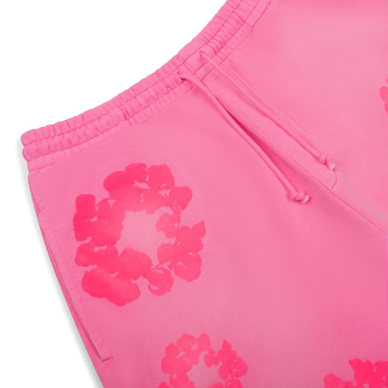 Denim Tears Mono Cotton Wreath Sweat Shorts Pink - Im Your Wardrobe