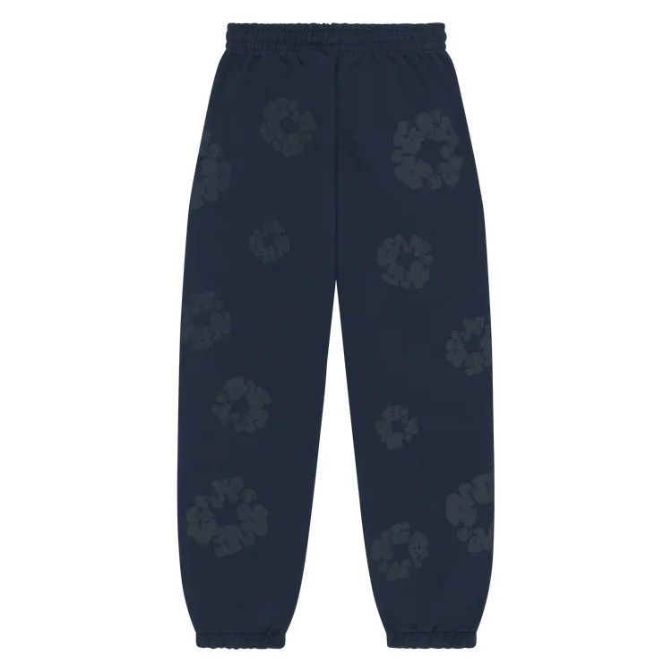Denim Tears Mono Cotton Wreath Sweatpants Navy - Im Your Wardrobe