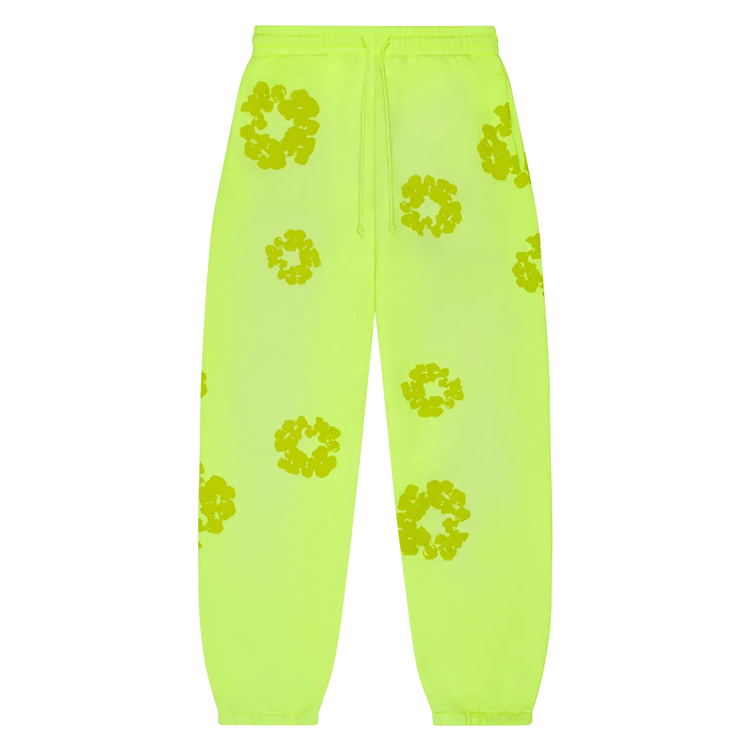 Denim Tears Mono Cotton Wreath Sweatpants Neon Green - Im Your Wardrobe