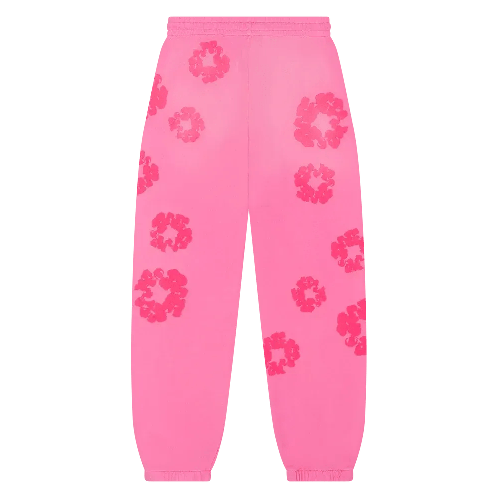 Denim Tears Mono Cotton Wreath Sweatpants Pink - Im Your Wardrobe