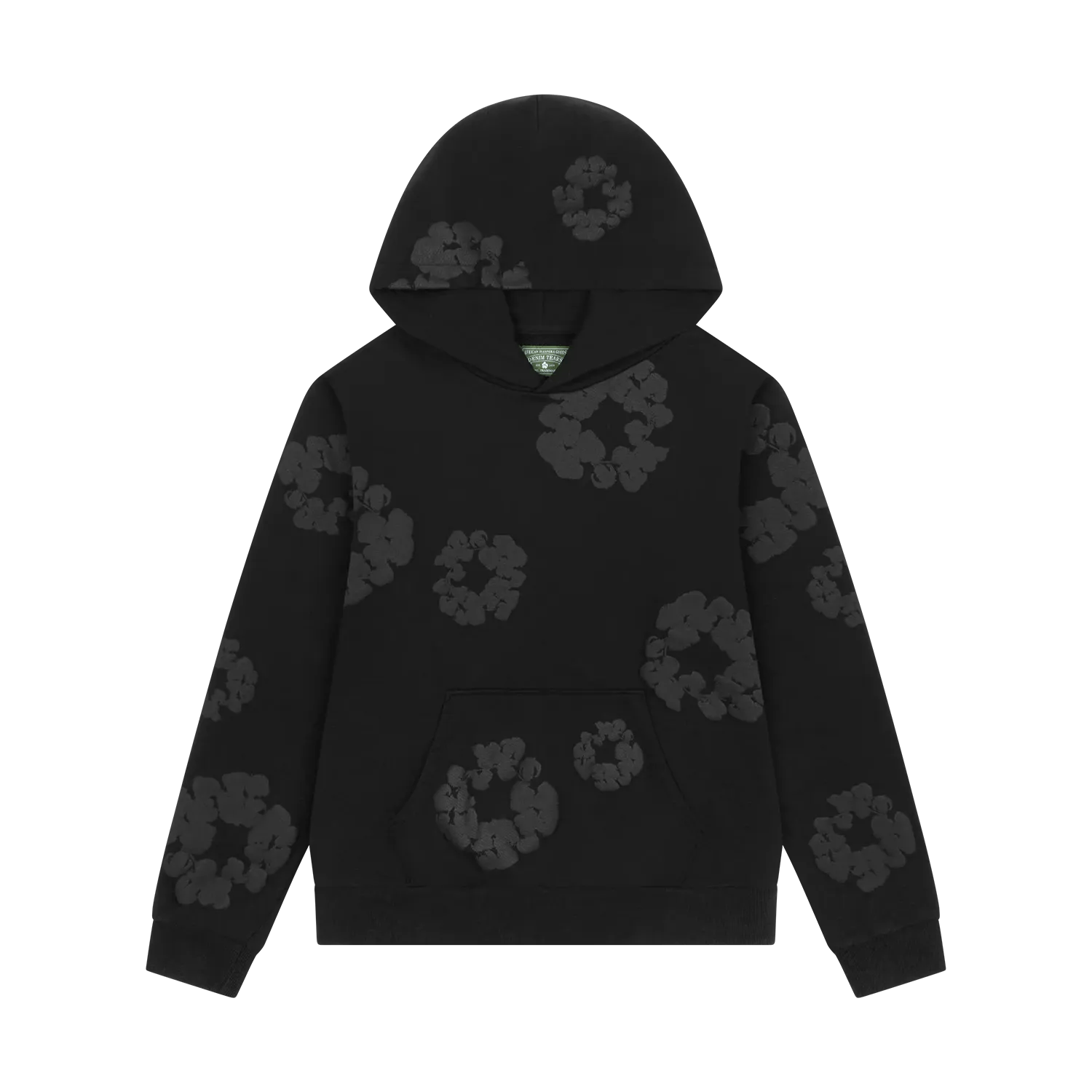 Denim Tears Mono Wreath Hoodie Black - Im Your Wardrobe