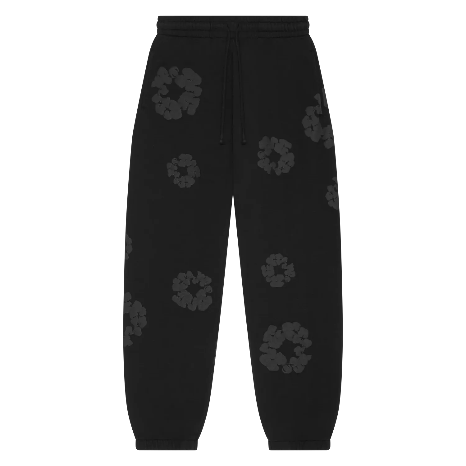 Denim Tears Mono Wreath Sweatpants Black - Im Your Wardrobe
